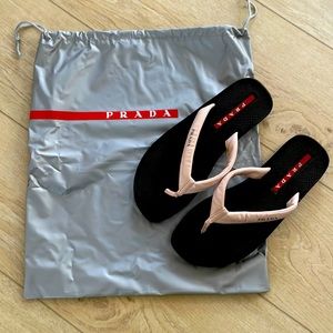 Authentic Prada Thongs Flip Flop Sandals.